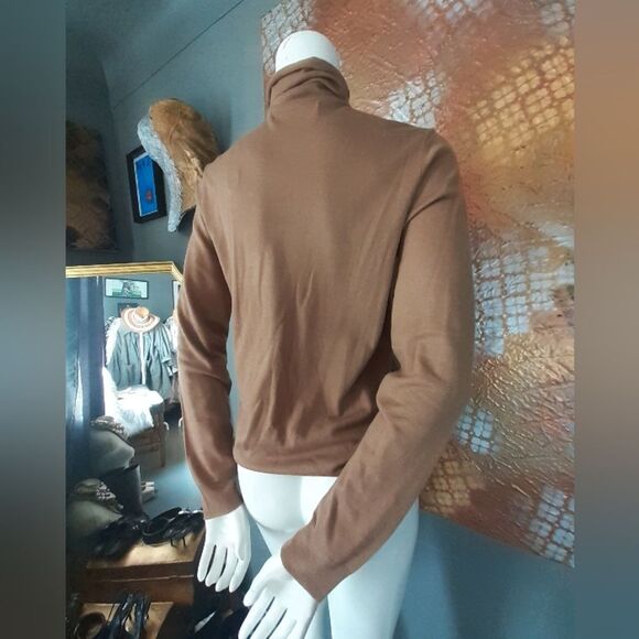 Nwt Zara Tan Wool Blend Turtle Neck Sweater - Picture 4 of 12
